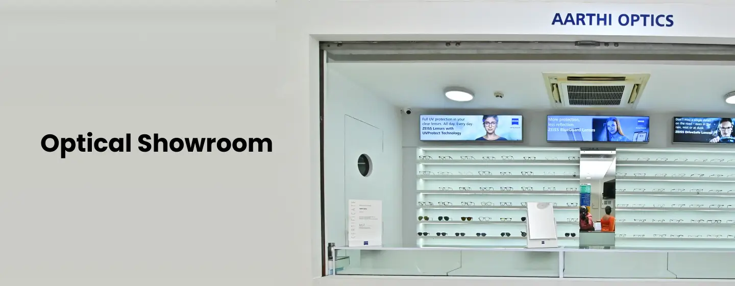 optical showroom banner